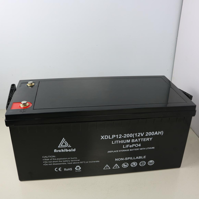 bateria Lifepo4 Smart recarregável do lítio de 12v 200ah com bloco da bateria de Bms da tela do Lcd